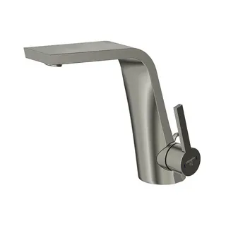 Waschtisch-EHM-Batterie design4YOU 3.0, m.Ablfg. brushed nickel – Bild 1
