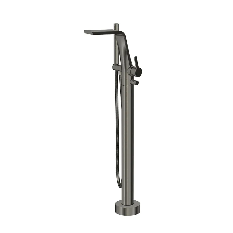 Freistehende Wanne/Brause-Armatur design4YOU 3.0, brushed nickel