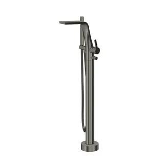 Freistehende Wanne/Brause-Armatur design4YOU 3.0, brushed nickel