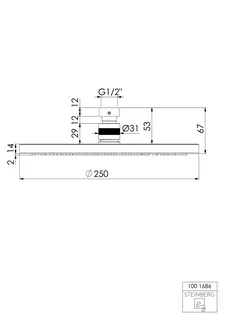 Regenbrause 250 mm x 8 mm 4YOU rose gold – Bild 2