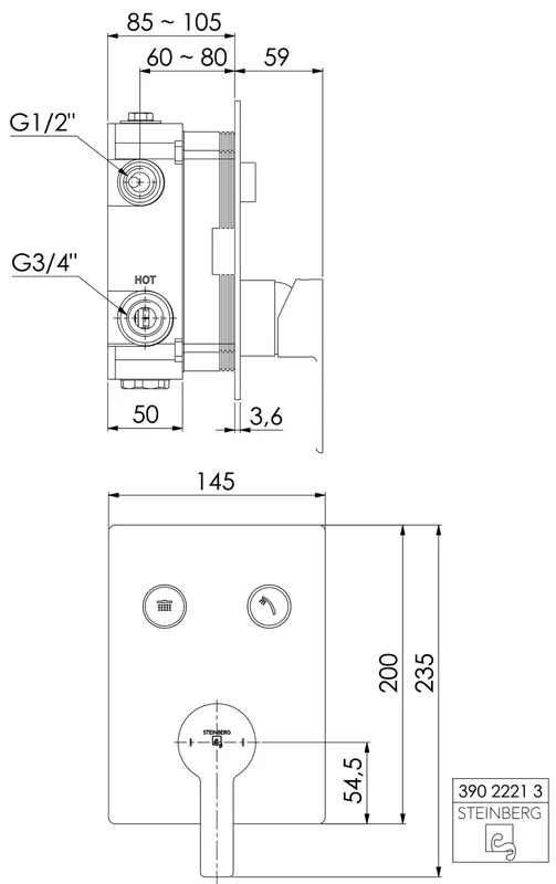 Unterputz-Einhebelmischer (FMS) design4YOU 3.0 chrom