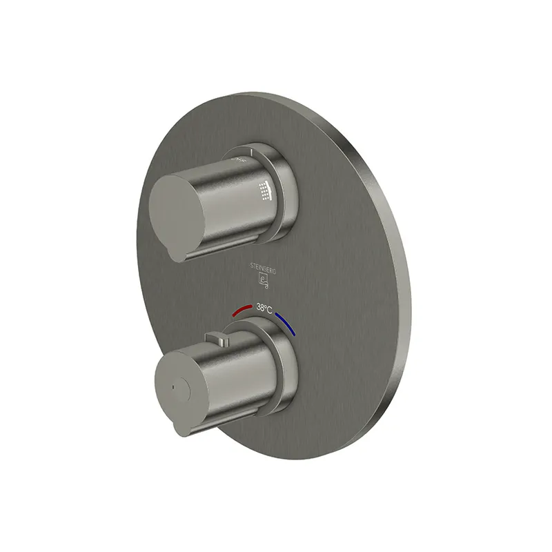 Fertigmontageset zu Unterputzthermostat design4YOU 3.0, m.2-Wege brushed nickel