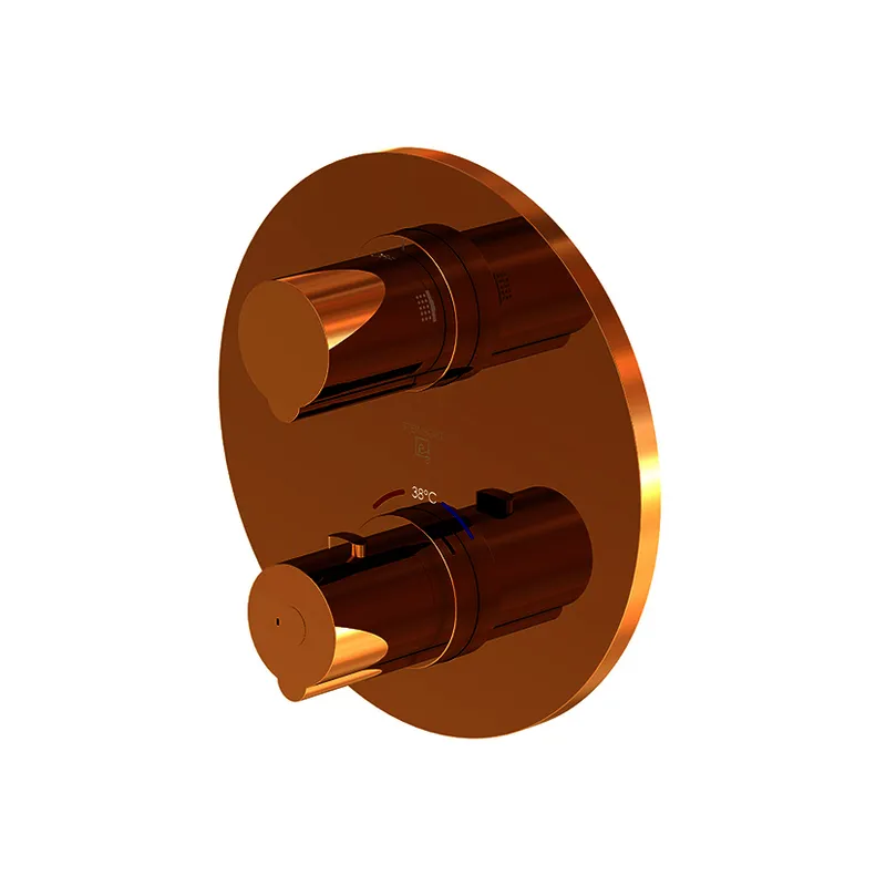 Fertigmontageset zu Unterputzthermostat design4YOU 3.0, m.2-Wege rose gold