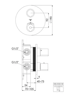 Fertigmontageset zu Unterputzthermostat design4YOU 3.0, m.2-Wege matt white – Bild 2
