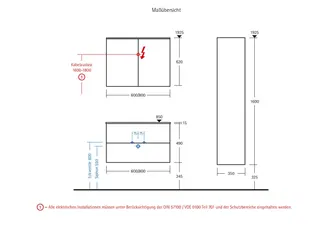 sanibel-Waschtischunterbau 1.0 GO A23 für Keramik-WT 600mm Weiss glänzend