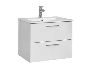 sanibel-Badmöbelset 1.0 GO A23 Typ KE602 Keramik-WT/WTU 600mm Weiss glänzend