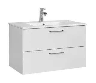 sanibel-Badmöbelset 1.0 GO A23 Typ KE802 Keramik-WT/WTU 800mm Weiss glänzend