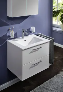 sanibel-Badmöbelset 1.0 GO A23 Typ KE802 Keramik-WT/WTU 800mm Weiss glänzend – Bild 2