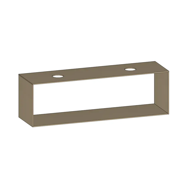 SCALIDO-Konsolenplatte m. Rahmen f Waschtisch US 1822x560x510mm 2 Ausschnitte Farbvar. K