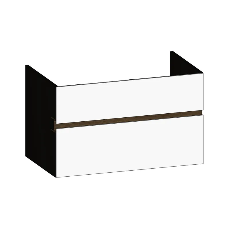 SCALIDO-Waschtisch-Unterschrank z Konsolenplatte 900x540x510mm 2 Auszüge Farbvar. W/X/N