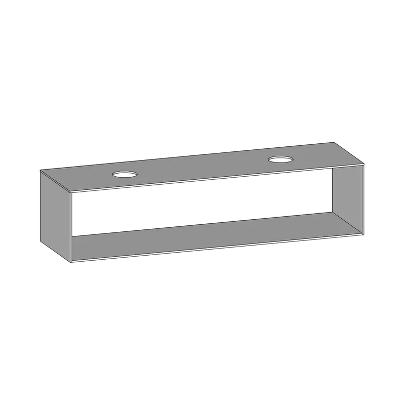 SCALIDO-Konsolenplatte m. Rahmen f Waschtisch US 1822x430x510mm 2 Ausschnitte Farbvar. W