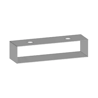 SCALIDO-Konsolenplatte m. Rahmen f Waschtisch US 1822x430x510mm 2 Ausschnitte Farbvar. W