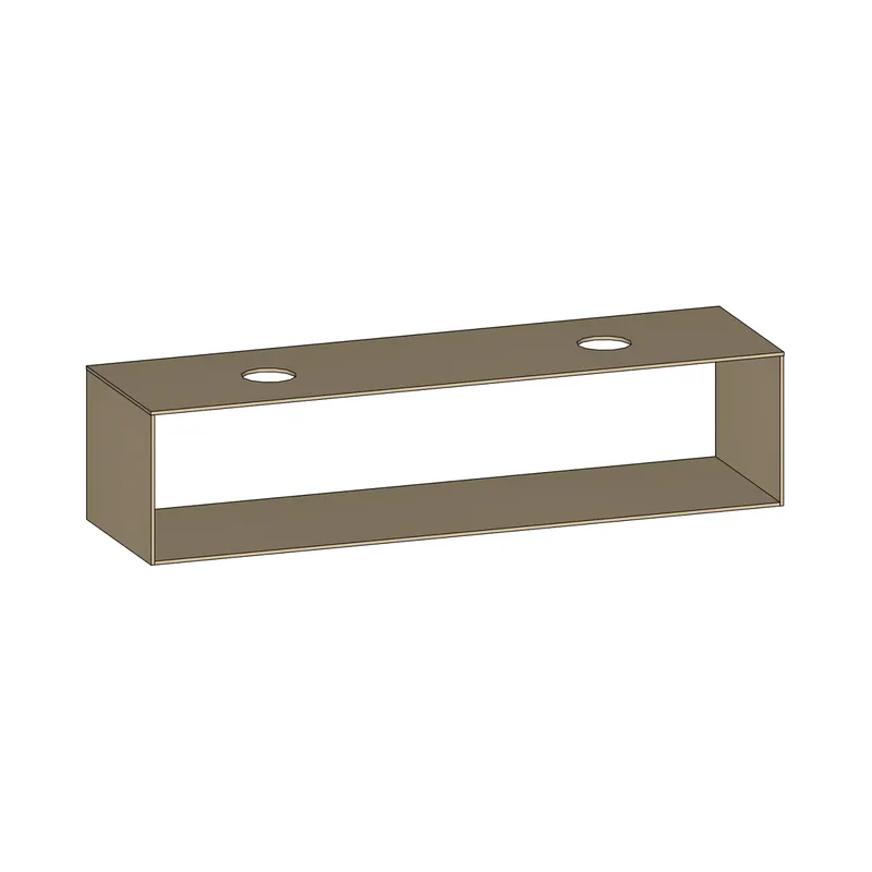 SCALIDO-Konsolenplatte m. Rahmen f Waschtisch US 1822x430x510mm 2 Ausschnitte Farbvar. K