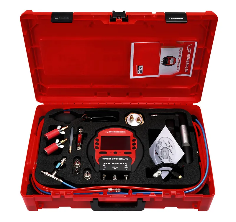 Rothenberger ROTEST GW Digital V3 – Set Gas / Wasser