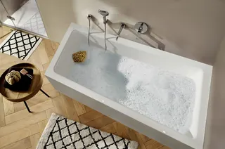 sanibel 3001-Acryl-Badewanne Trapezform A23 Var. rechts 1700x1300x450/470mm weiß