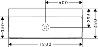 Hansgrohe Waschtisch Xelu Q 1200x480mm ohne Überlauf,SmartClean weiß – Bild 4