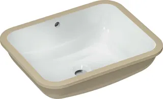 HG Unterbauwaschtisch Xuniva Q 450x350mm o.Hahnloch m.Überlauf weiß