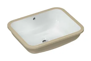 Hansgrohe Unterbauwaschtisch Xuniva Q 450x350mm o.Hahnloch m.Überlauf weiß – Bild 2