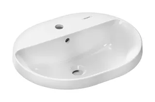 Hansgrohe Einbauwaschtisch Xuniva U 550x450mm m.Hahnloch u.Überlauf weiß – Bild 2