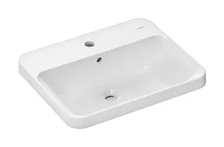 Hansgrohe Einbauwaschtisch Xuniva Q 550x400mm m.Hahnloch u.Überlauf weiß – Bild 1