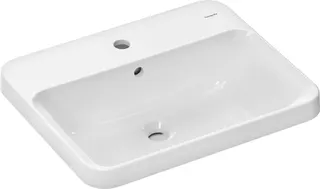 Hansgrohe Einbauwaschtisch Xuniva Q 550x400mm m.Hahnloch u.Überlauf weiß – Bild 2