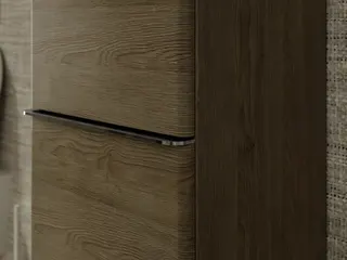 Hansgrohe Hochschrank Xelu Q Eiche Natur 400x350mm,Türanschlag rechts chrom – Bild 3