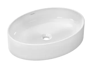 HG Aufsatzwaschtisch Xuniva D 550x400mm o.Hahnloch u.Überlauf weiß