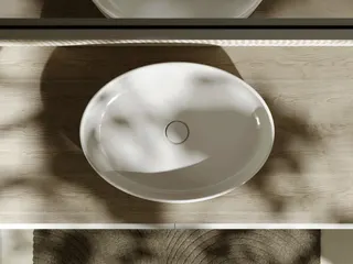 Hansgrohe Aufsatzwaschtisch Xuniva D 550x400mm o.Hahnloch u.Überlauf weiß – Bild 3