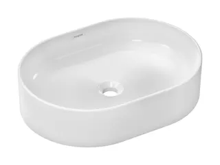 HG Aufsatzwaschtisch Xuniva U 550x400mm o.Hahnloch u.Überlauf weiß