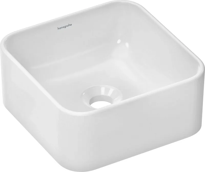Hansgrohe Aufsatzwaschtisch Xuniva Q 300x300mm o.Hahnloch u.Überlauf SMC weiß