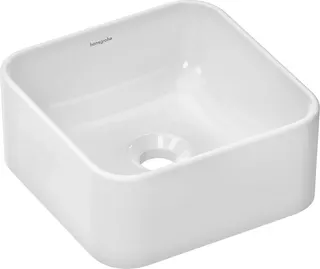 Hansgrohe Aufsatzwaschtisch Xuniva Q 300x300mm o.Hahnloch u.Überlauf SMC weiß