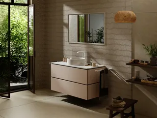 Hansgrohe Aufsatzwaschtisch Xuniva S 400x400mm o.Hahnloch u.Überlauf SMC weiß – Bild 4