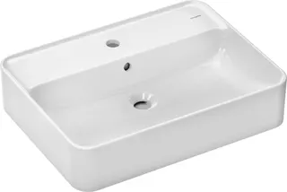 Hansgrohe Aufsatzwaschtisch Xuniva Q 600x450mm mit Hahnloch u.Überlauf weiß