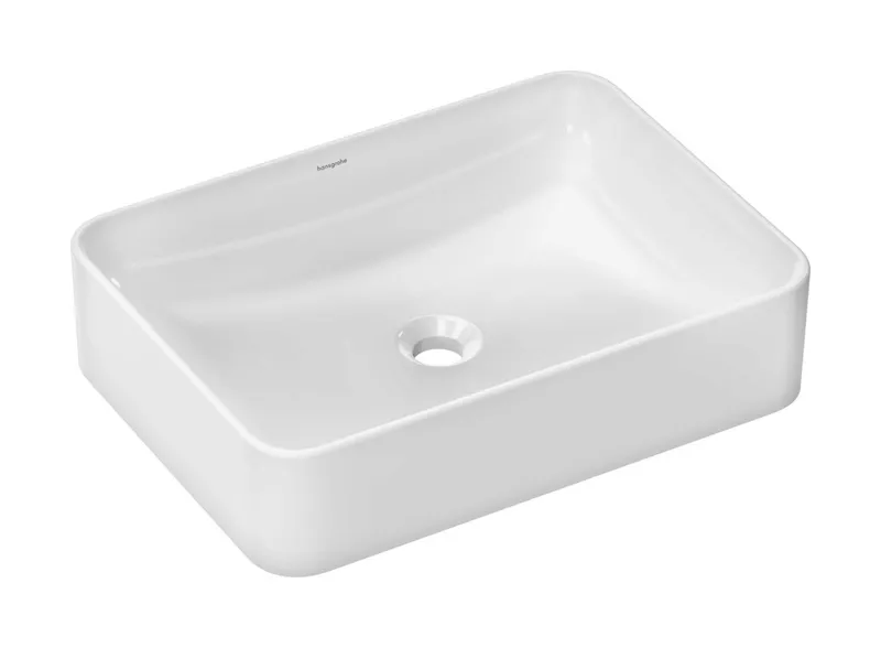 Hansgrohe Aufsatzwaschtisch Xuniva Q 550x400mm o.Hahnloch u.Überlauf SMC weiß