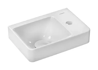 Hansgrohe Handbwaschbecken Xelu Q 360x250mm m.Abl.re.m.Hahn./o.Überl.SmartClean weiß – Bild 3