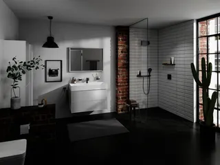 Hansgrohe Hochschrank Xevolos E MW 400/360mm,Türanschlag rechts Weiß Metallic – Bild 3