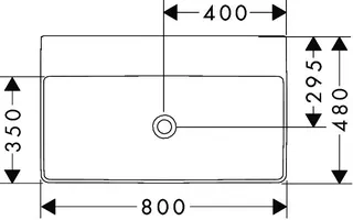 Hansgrohe Waschtisch Xelu Q 800x480mm o.Hahnloch u.Überlauf, SmartClean weiß – Bild 5