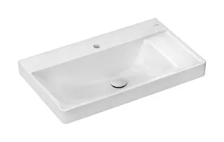 Hansgrohe Waschtisch Xelu Q 800x480mm m.Abl.rech./Hahnl.o.ÜBL, SmartClean weiß – Bild 2