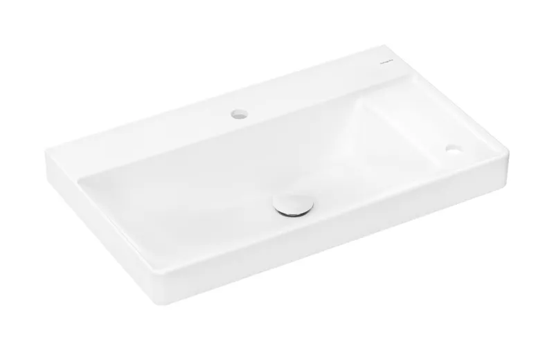 Hansgrohe Waschtisch Xelu Q 800x480mm m.Abla.rech./2 Hah.o.ÜBL,SmartClean weiß