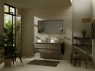 Hansgrohe Xarita E Spiegel 1400/50 mit LED Beleuchtung IR Sensor Mattweiß – Bild 4
