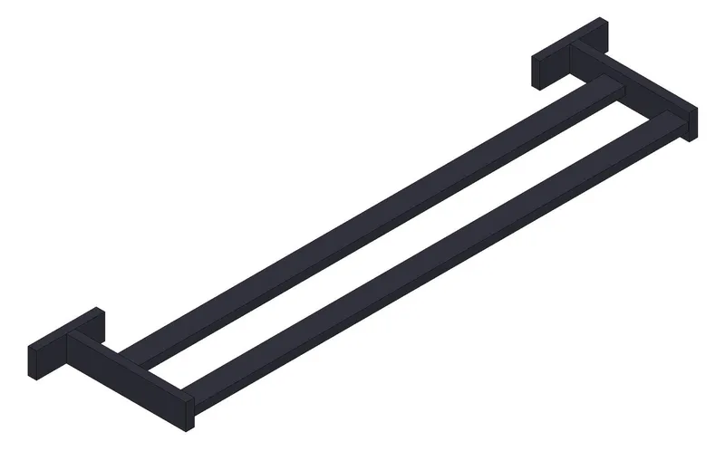 Giese Tono Badetuchhalter doppelt schwarz matt