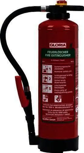 Schaumfeuerlöscher 6l Aufladegerät Brand kl.34 A 144 B m.Wandh.GLORIA