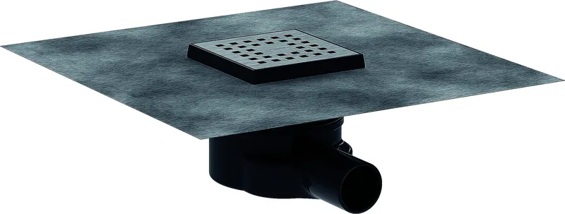 Hansgrohe Komplettset Punktab.RainDrain Point 100x100mm Edelstahl gebürstet