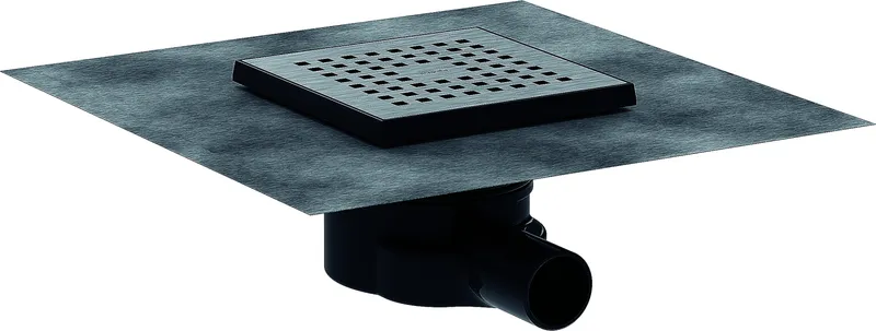 Hansgrohe Komplettset Punktab.RainDrain Point 150x150mm Edelstahl gebürstet