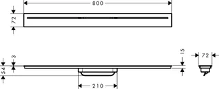 Hansgrohe Fertigset Duschrinne AXOR Drain 800mm BN – Bild 3