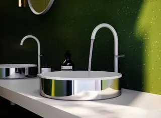 Hansgrohe Wandspiegel Axor Universal Circular mattweiss – Bild 5