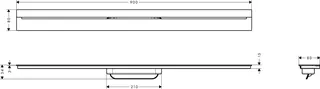 Hansgrohe Fertigset Duschrinne AXOR Drain 900mm zur Wandmontage PRG – Bild 4
