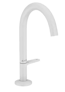 Hansgrohe Waschtischmischer Select 170 Axor One mit Push-Open Ablaufgarnitur mattweiss – Bild 2