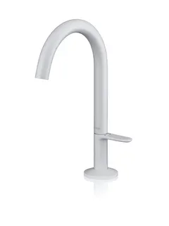 Hansgrohe Waschtischmischer Select 170 Axor One mit Push-Open Ablaufgarnitur mattweiss – Bild 5