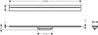 Hansgrohe Fertigset Duschrinne AXOR Drain 1000mm zur Wandmontage BGO – Bild 3